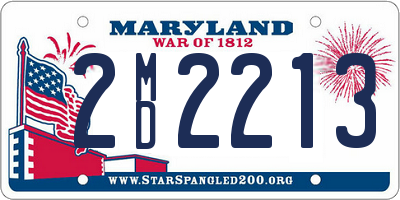 MD license plate 2MD2213