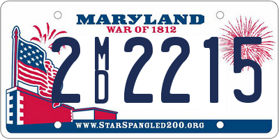MD license plate 2MD2215