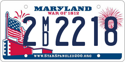 MD license plate 2MD2218