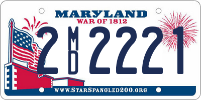 MD license plate 2MD2221