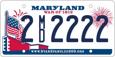 MD license plate 2MD2222