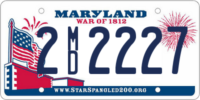 MD license plate 2MD2227