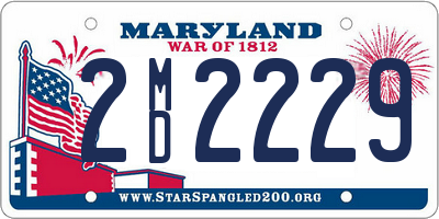 MD license plate 2MD2229