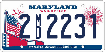 MD license plate 2MD2231