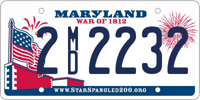 MD license plate 2MD2232