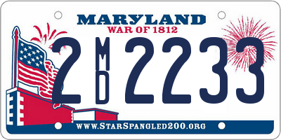 MD license plate 2MD2233