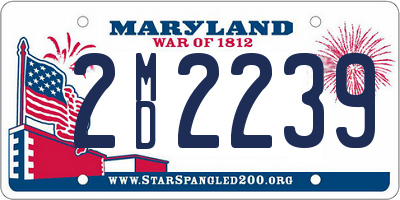 MD license plate 2MD2239