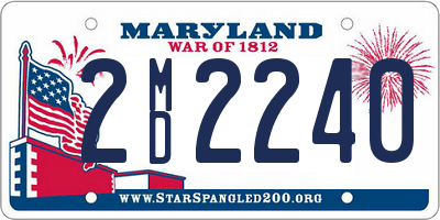 MD license plate 2MD2240