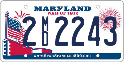 MD license plate 2MD2243