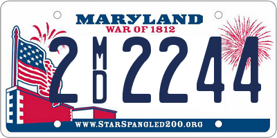 MD license plate 2MD2244