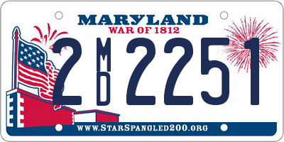 MD license plate 2MD2251