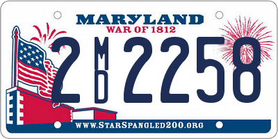 MD license plate 2MD2258