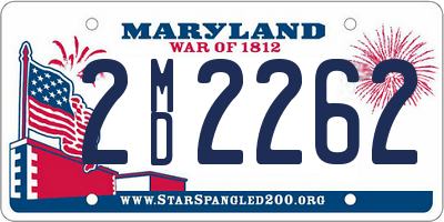 MD license plate 2MD2262