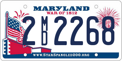 MD license plate 2MD2268