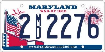 MD license plate 2MD2276