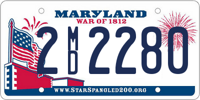 MD license plate 2MD2280