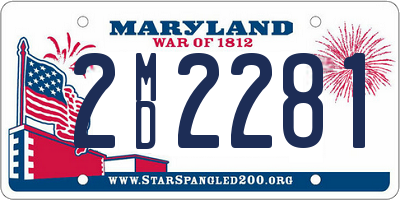 MD license plate 2MD2281