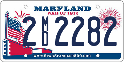 MD license plate 2MD2282