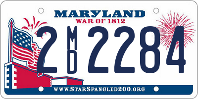 MD license plate 2MD2284