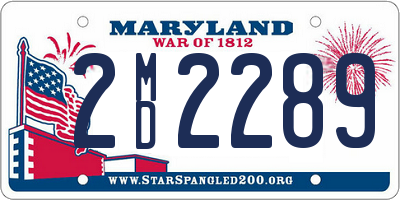 MD license plate 2MD2289