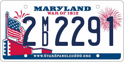 MD license plate 2MD2291