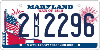 MD license plate 2MD2296