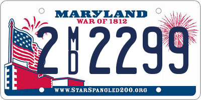 MD license plate 2MD2299