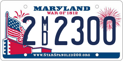 MD license plate 2MD2300