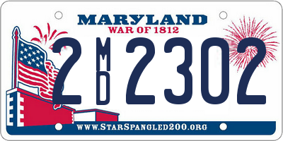 MD license plate 2MD2302