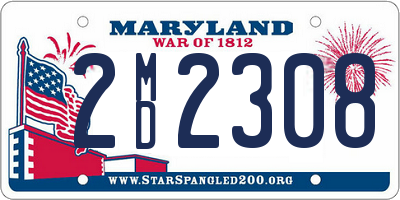 MD license plate 2MD2308