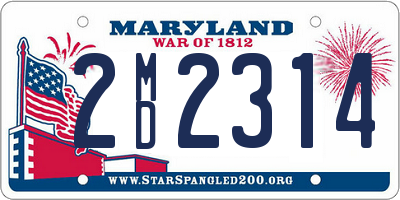 MD license plate 2MD2314