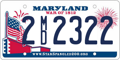 MD license plate 2MD2322