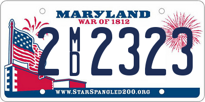 MD license plate 2MD2323