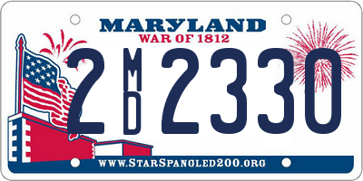 MD license plate 2MD2330