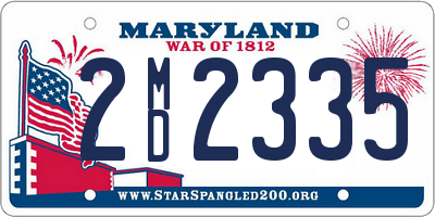 MD license plate 2MD2335