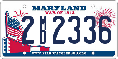 MD license plate 2MD2336