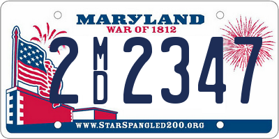 MD license plate 2MD2347