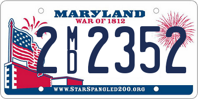 MD license plate 2MD2352