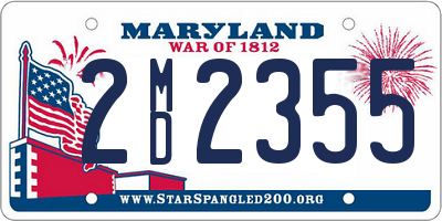MD license plate 2MD2355