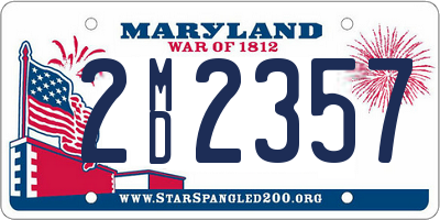 MD license plate 2MD2357