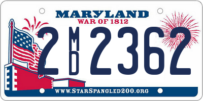 MD license plate 2MD2362