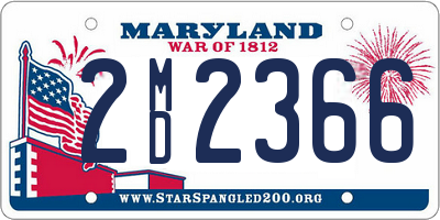 MD license plate 2MD2366