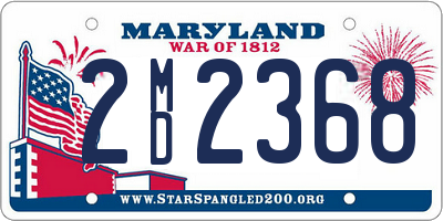 MD license plate 2MD2368