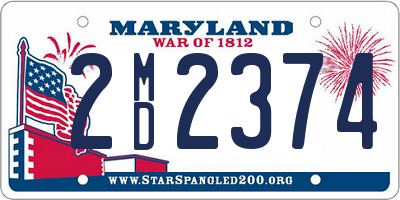 MD license plate 2MD2374