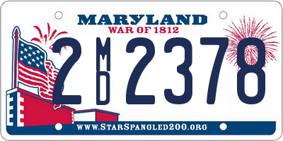 MD license plate 2MD2378