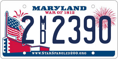 MD license plate 2MD2390