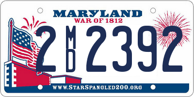 MD license plate 2MD2392