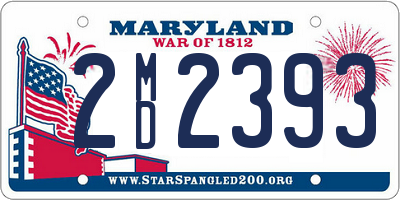 MD license plate 2MD2393