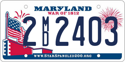 MD license plate 2MD2403