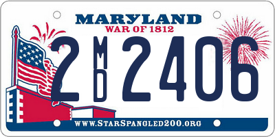 MD license plate 2MD2406